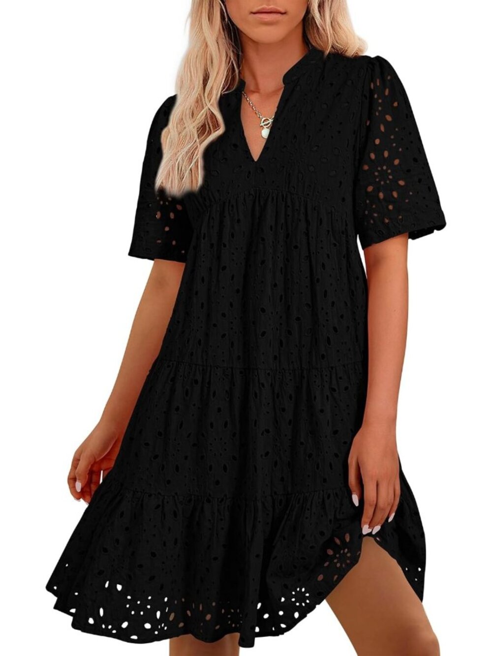Boho Eyelet Summer Dress for Women | Trendy, Lightweight, Perfect for 2026